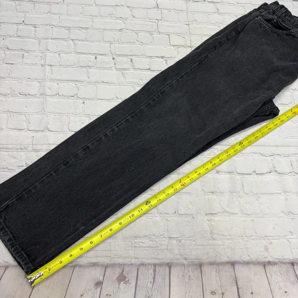 Vintage Levi's 505 Orange Tab Regular Fit Size 40x30 Black Denim USA C130 -14